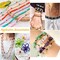 2 Rolls Elastic Stretchy Bead String Cord for Clay Beads Kandi Pony Beads Bracelets Jewelry Making (0.5MM, Crystal & Black)